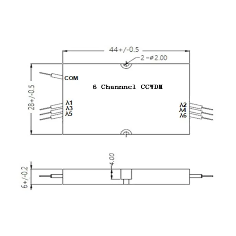 6 قناة CWDM CWDM (CCWDM)